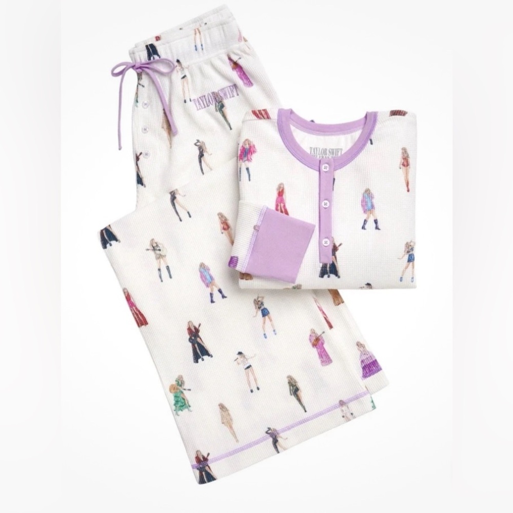 Taylor Swift Eras Tour Waffle Knit Pajama NEW